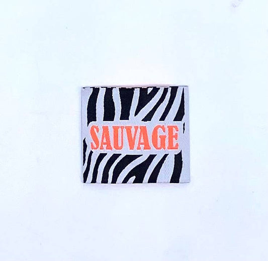 Étiquette à coudre : SAUVAGE - Fluo