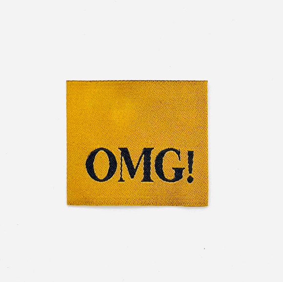 Étiquette à coudre : OMG ! OLIVE et NOIR