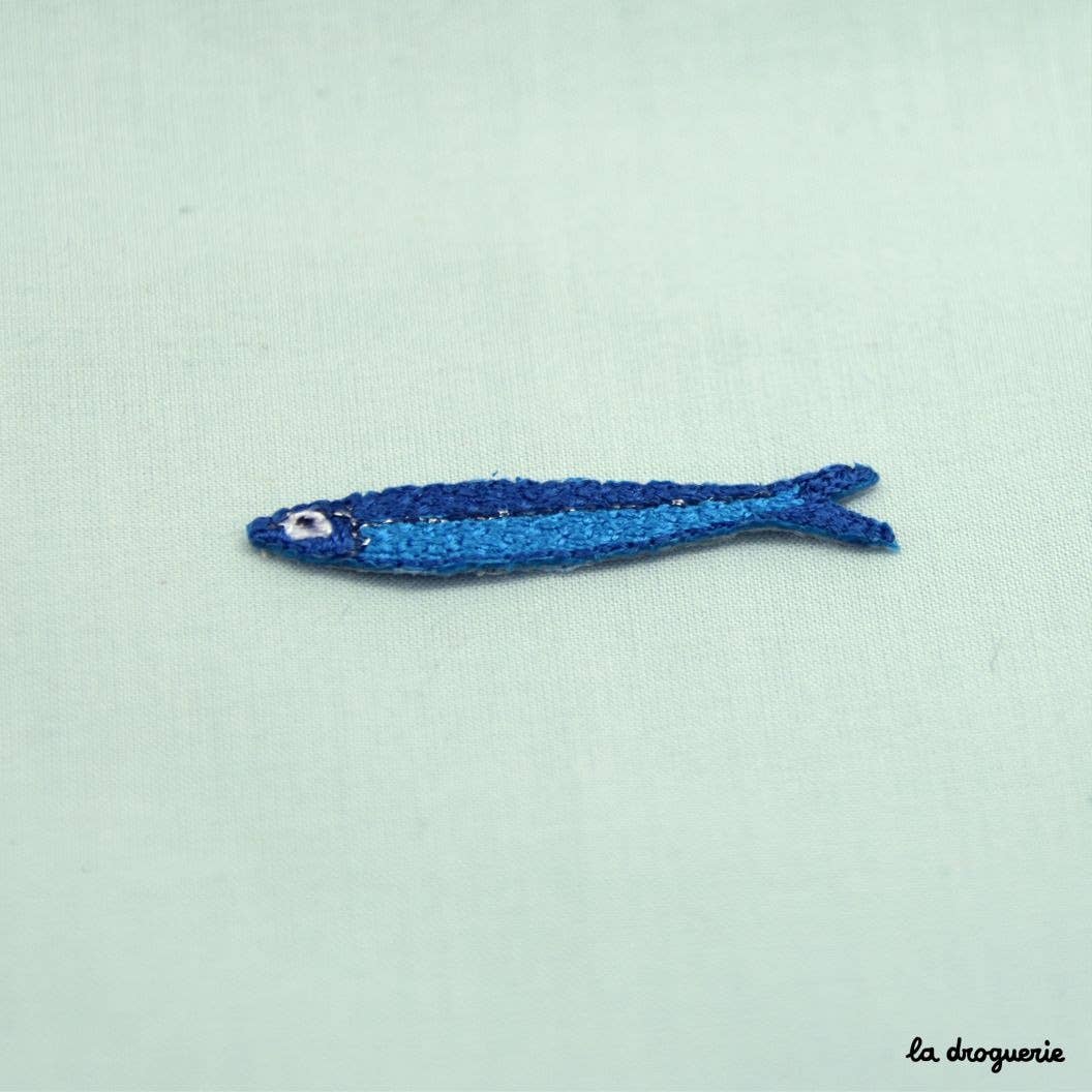 Écusson "Poisson anchois" 40 x 8 mm