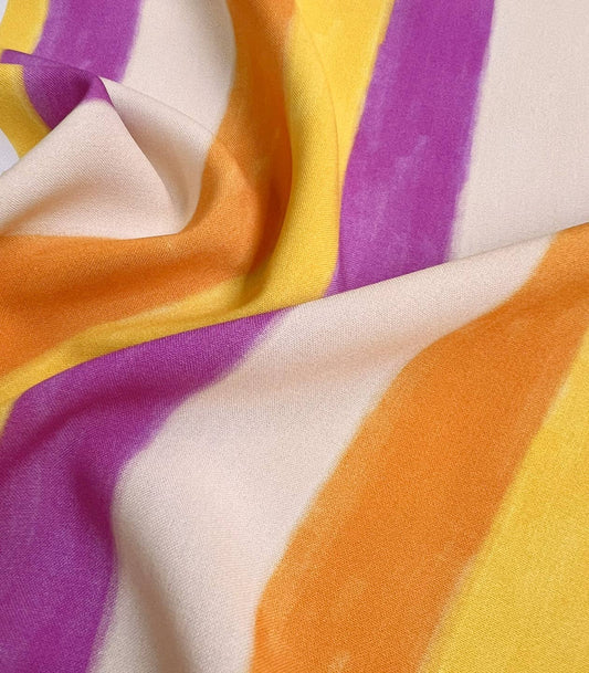 Tissu viscose Rayures du soleil – vendu par 50 cm