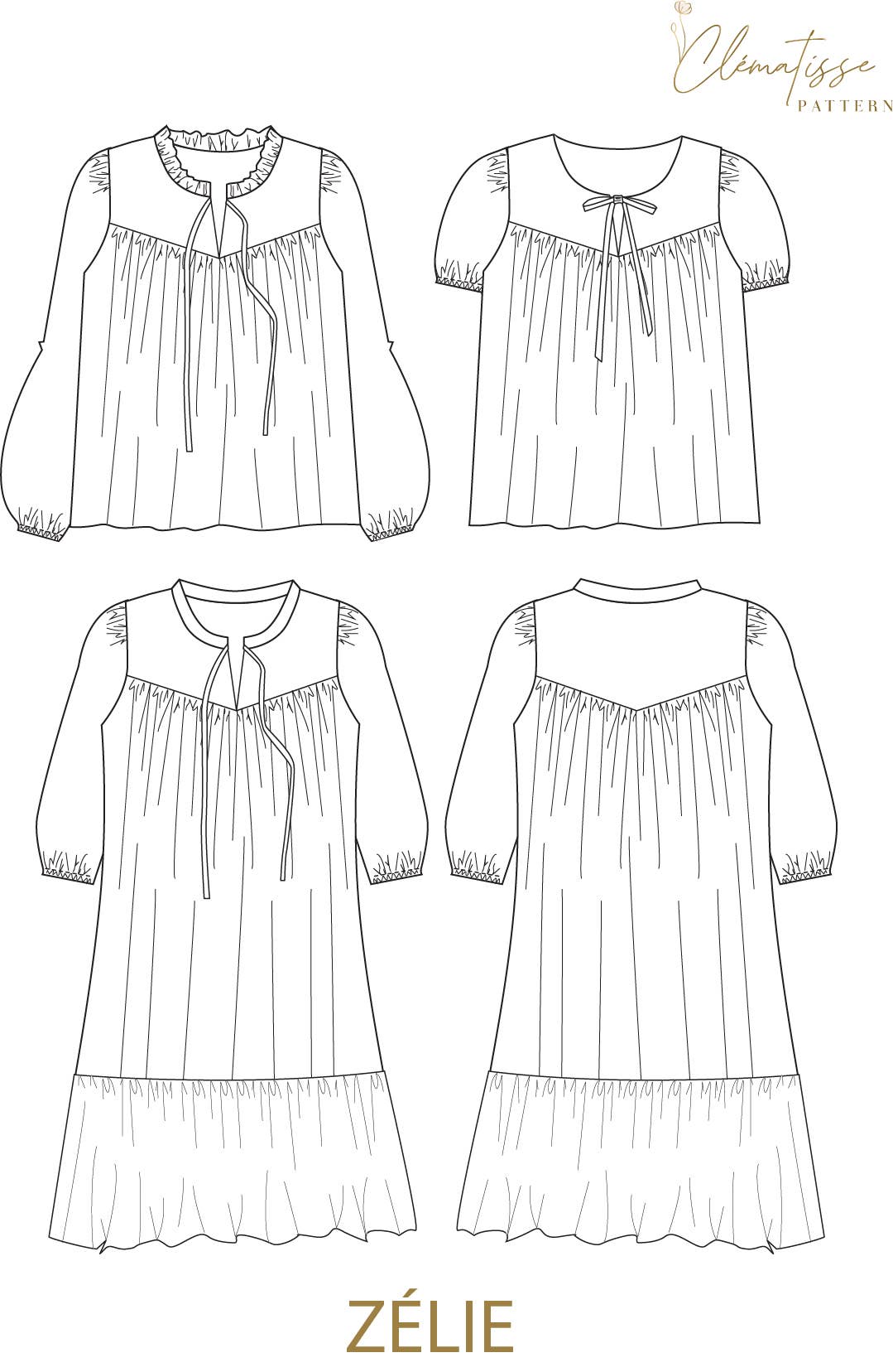 Patron Blouse-Robe Zélie