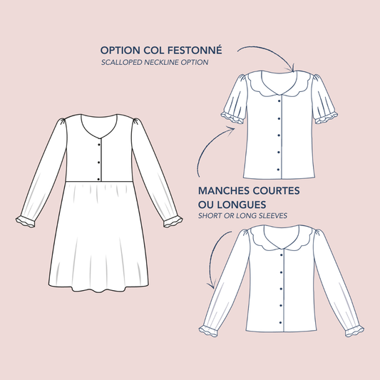 Patron de couture - "Petite" Comète - vendu à l'unité