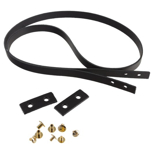 Kit lanière noire en cuir pour sac bandoulière