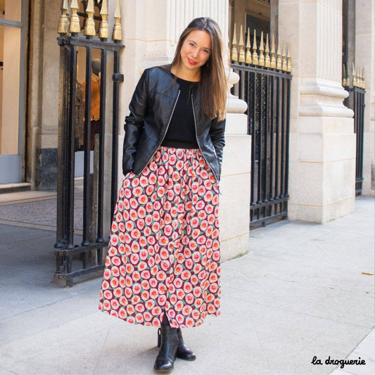 Patron couture de la jupe longue "les Hauts de Belleville"