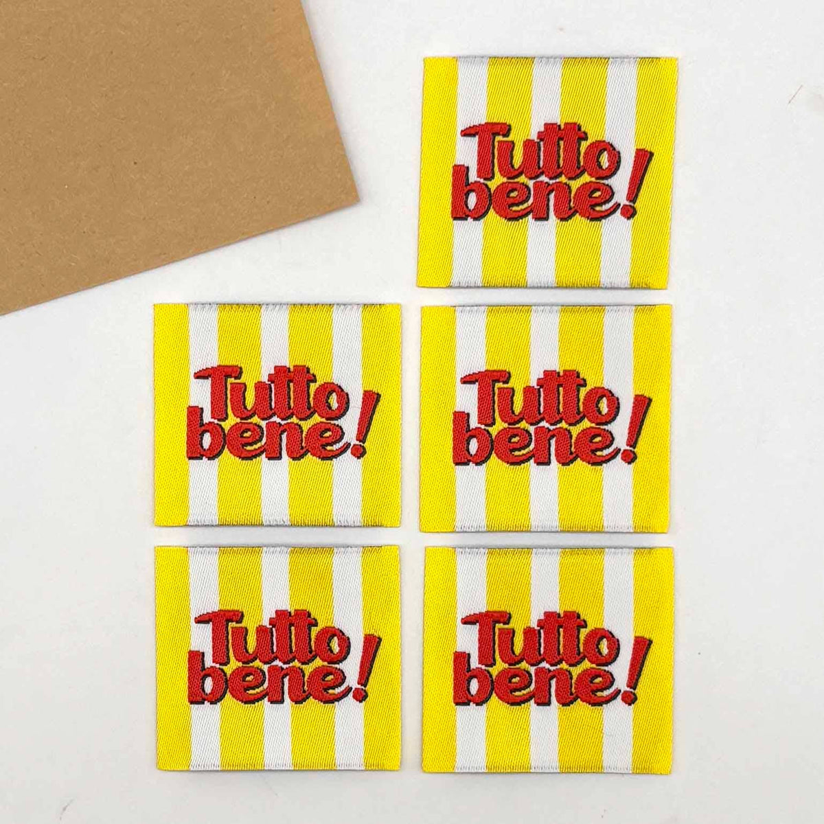 Etiquette Tissée à coudre : TUTTO BENE!