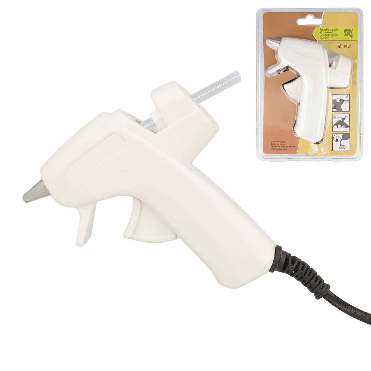 PISTOLET A COLLE - blanc