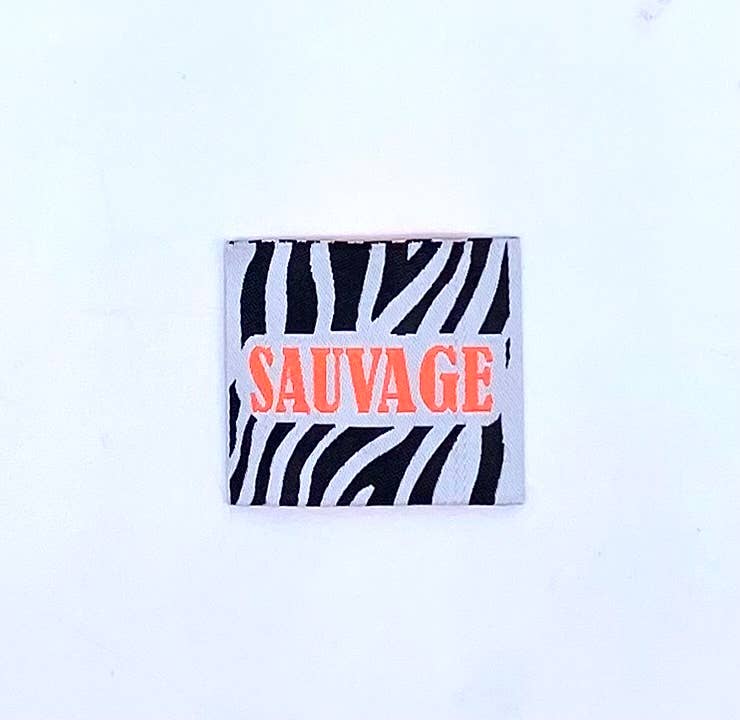 Étiquette à coudre : SAUVAGE - Fluo