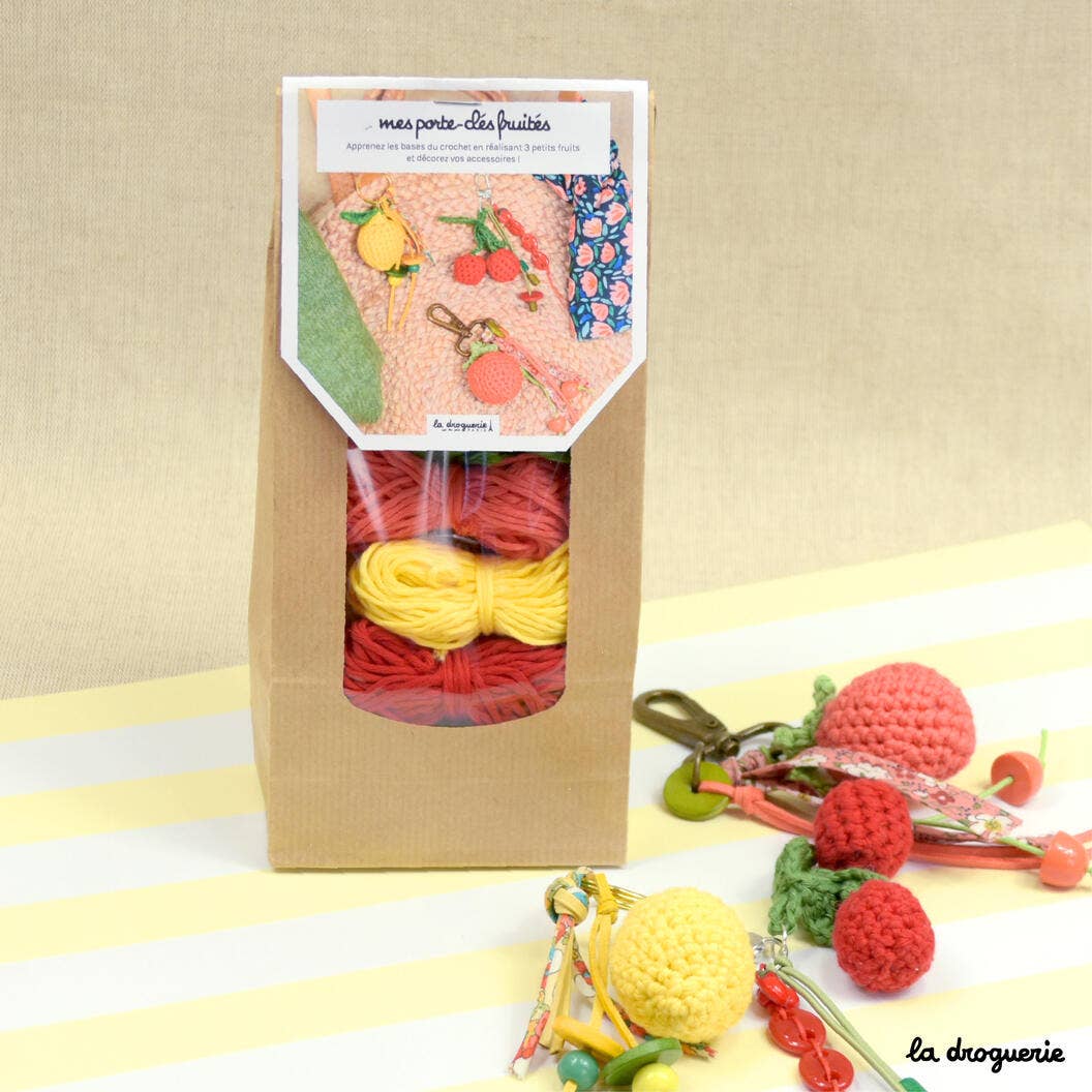 Kit à crocheter - Les porte-clés fruités