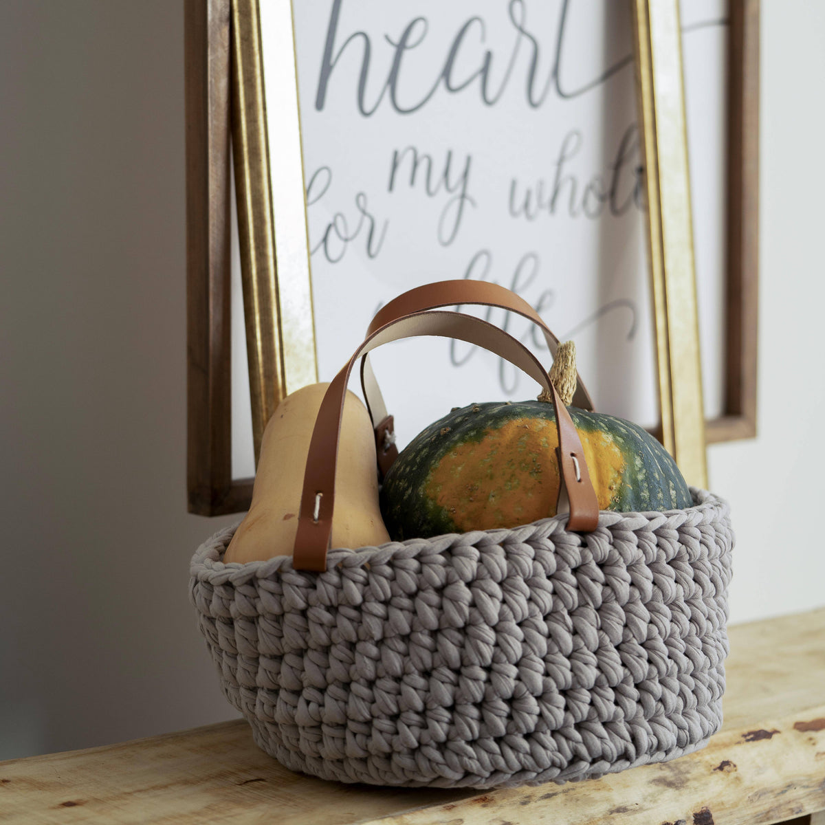 Kit de crochet DIY Panier Zpagetti Panama beige