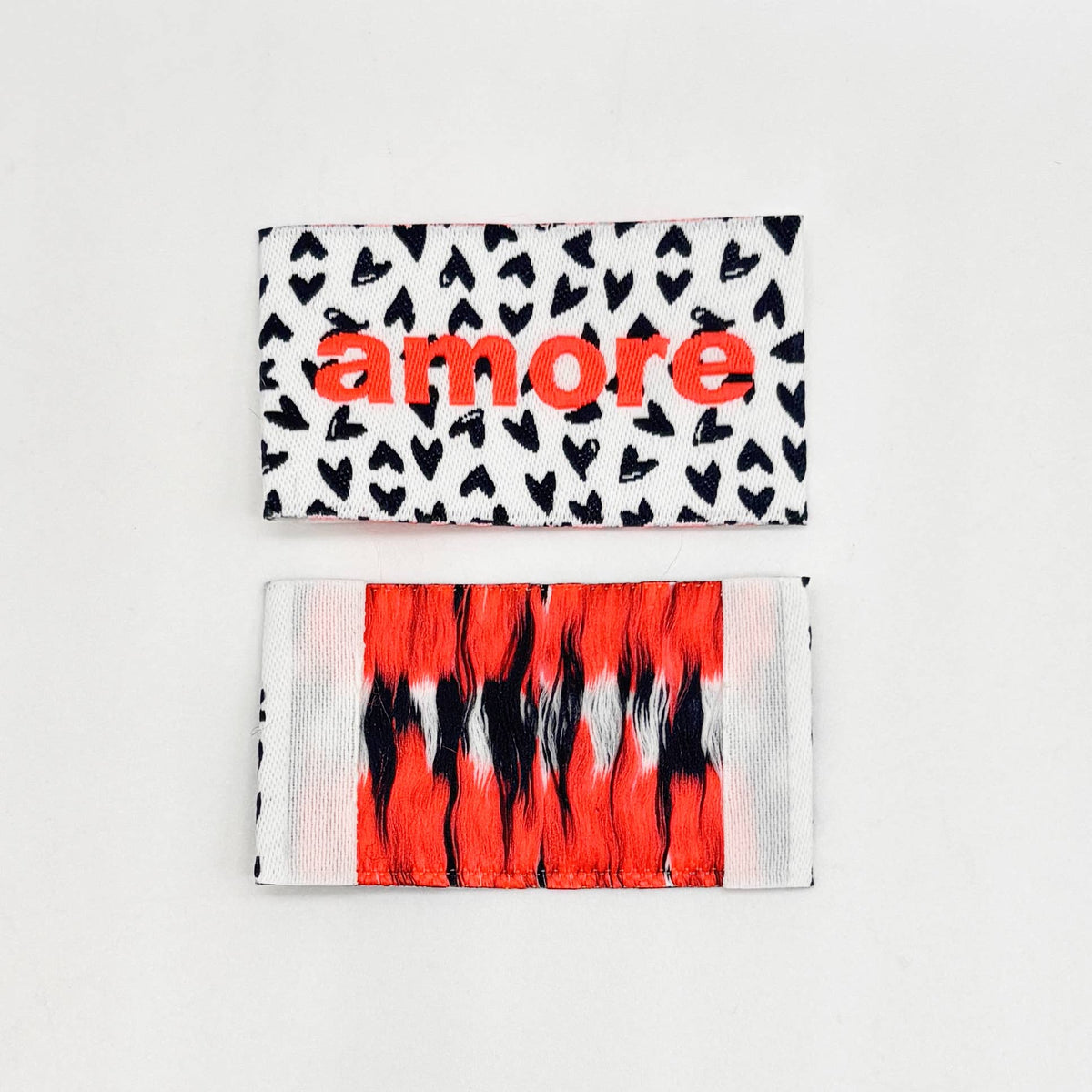 Etiquette Tissée à coudre : Amore - FLUO 