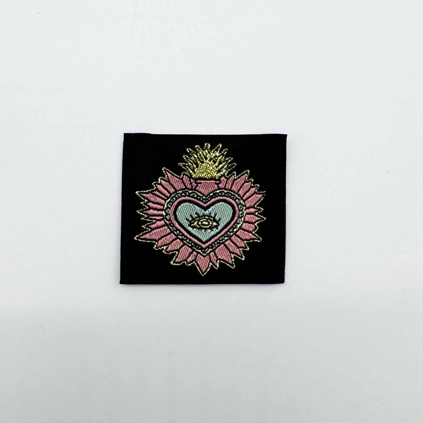 Étiquette tissée à coudre : Ex voto - NOIR