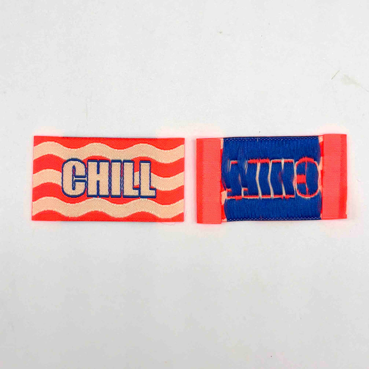 Etiquette Tissée à coudre : CHILL - Fluo