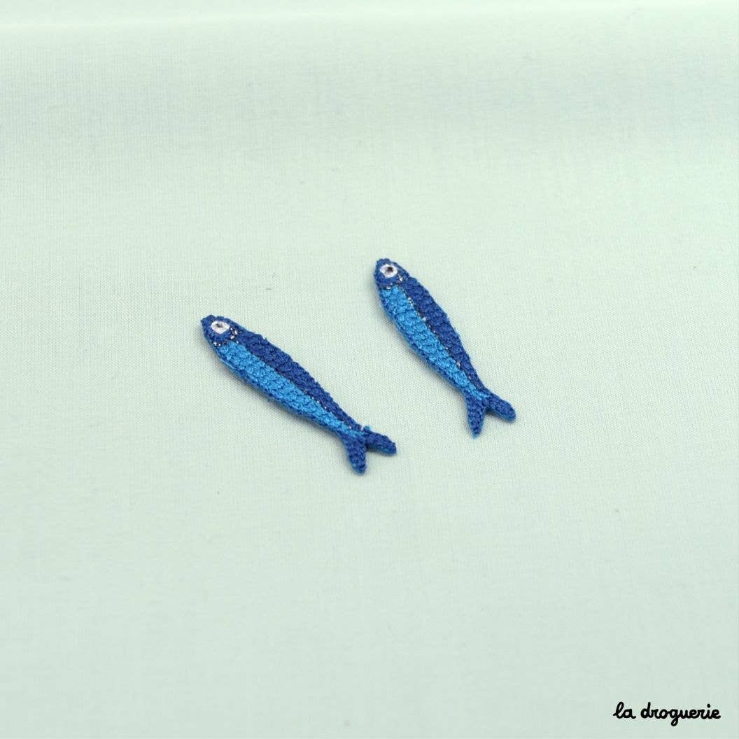 Écusson "Poisson anchois" 40 x 8 mm