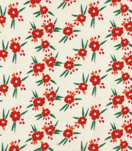 Tissu viscose Poppy Prairie fleuri – vendu par 50 cm
