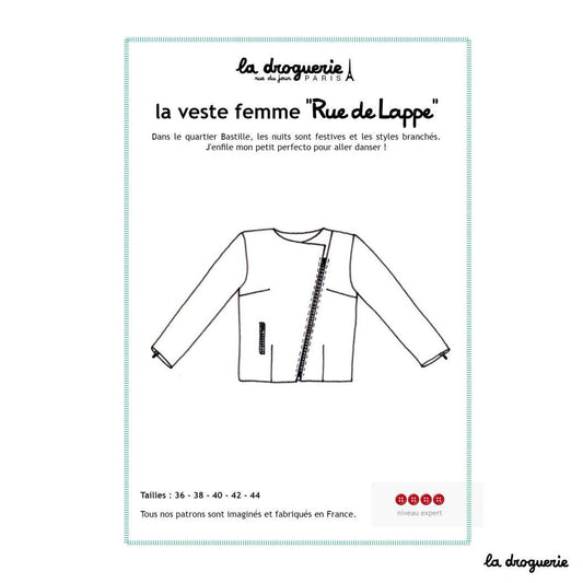 Patron couture de la veste femme "Rue de Lappe"