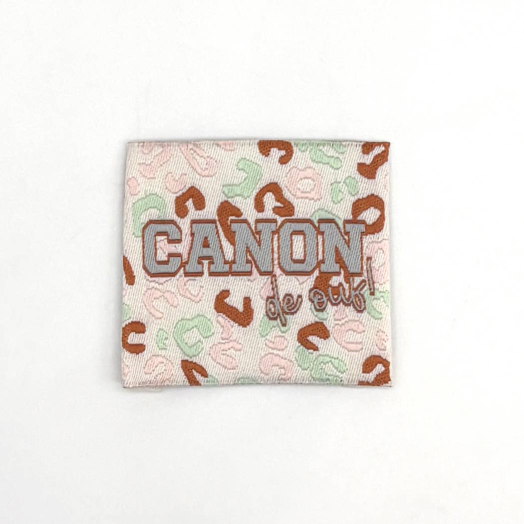 Etiquette Tissée à coudre : Canon de ouf ! - Pastel