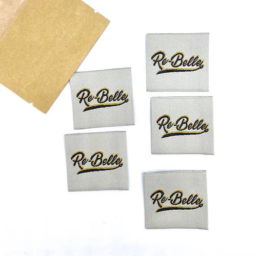 Étiquette à coudre lurex: RE-BELLE