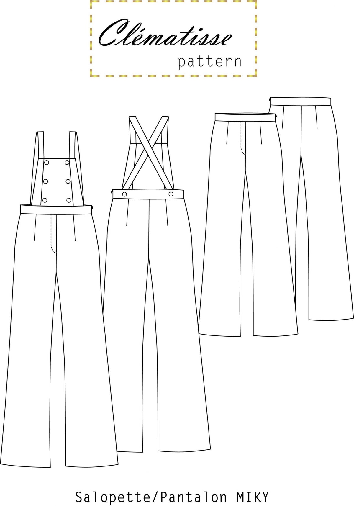 Patron Pantalon / Salopette Miky