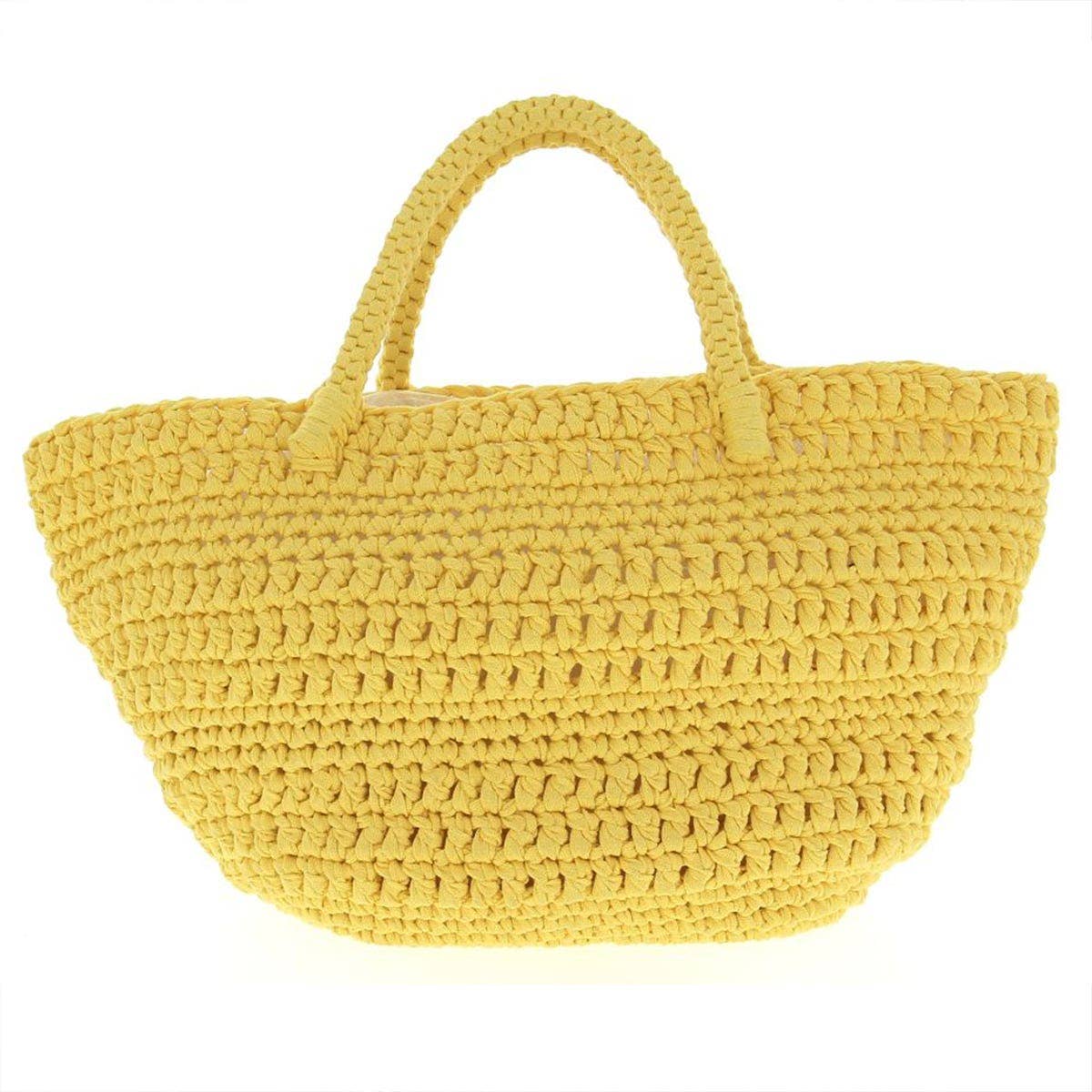 Kit de crochet DIY Sac de plage Avila en RibbonXL jaune citron