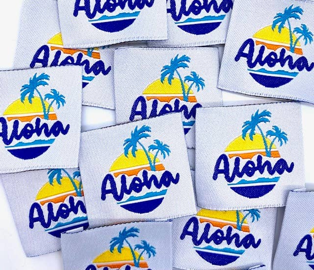 Étiquette à coudre : ALOHA
