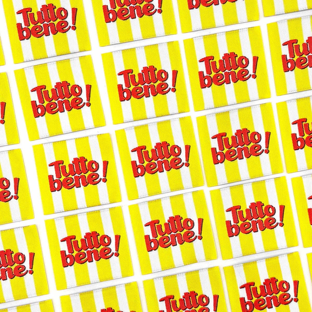 Etiquette Tissée à coudre : TUTTO BENE!