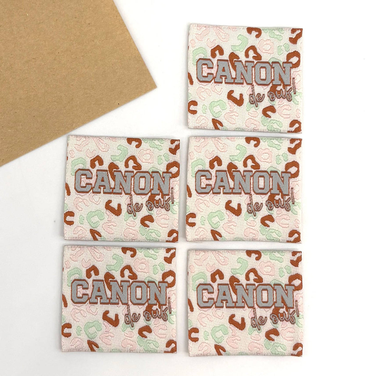 Etiquette Tissée à coudre : Canon de ouf ! - Pastel