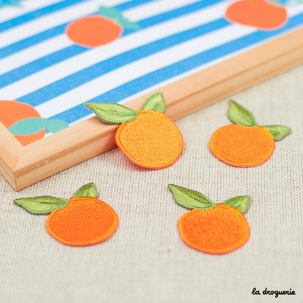 Ecusson fruit orange 46 x 35 mm