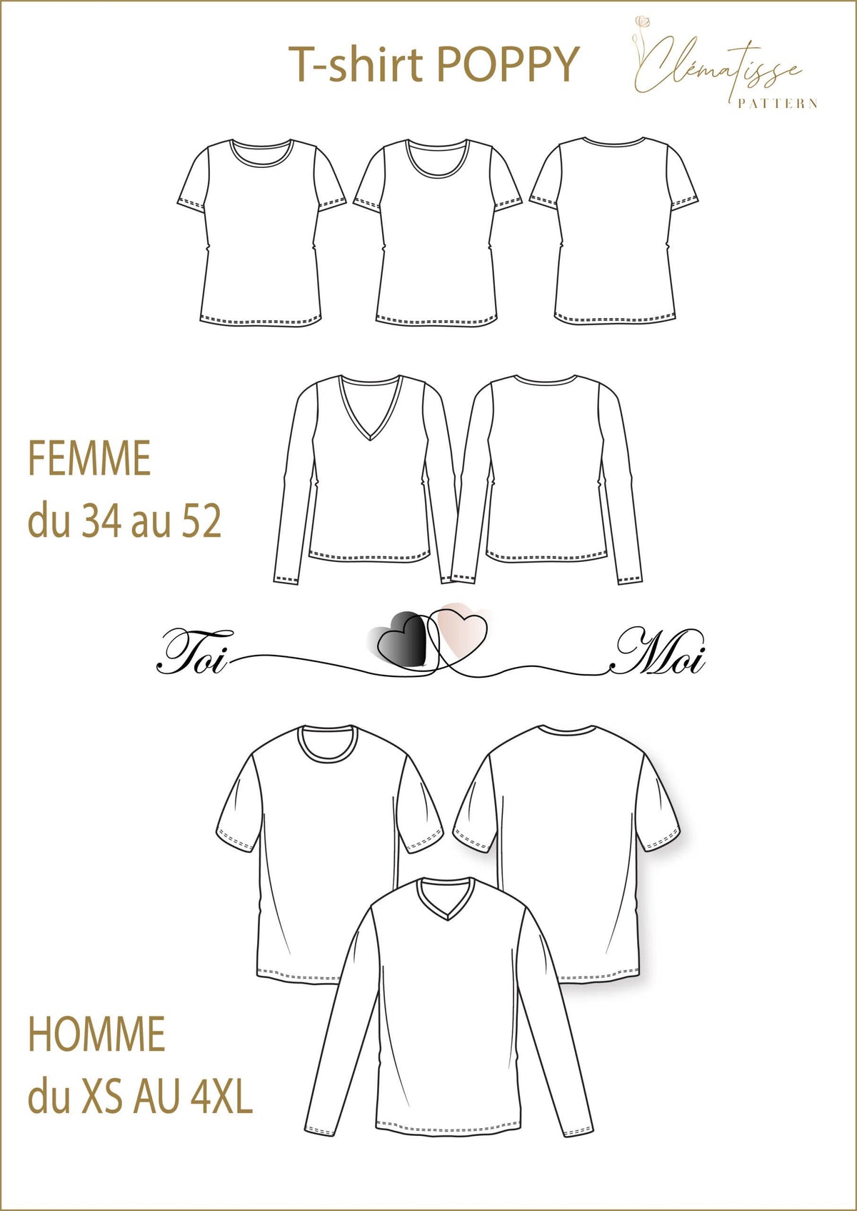 Patron Du T-Shirt Poppy