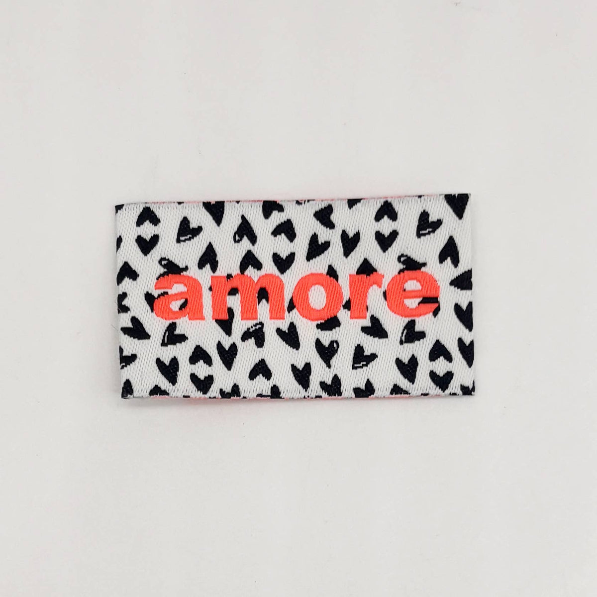 Etiquette Tissée à coudre : Amore - FLUO 