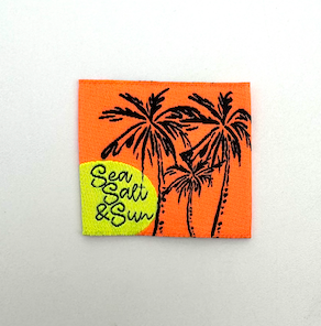 Etiquette Tissée à coudre : Sea Salt & Sun - FLUO
