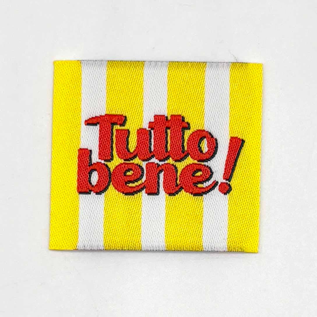 Etiquette Tissée à coudre : TUTTO BENE!