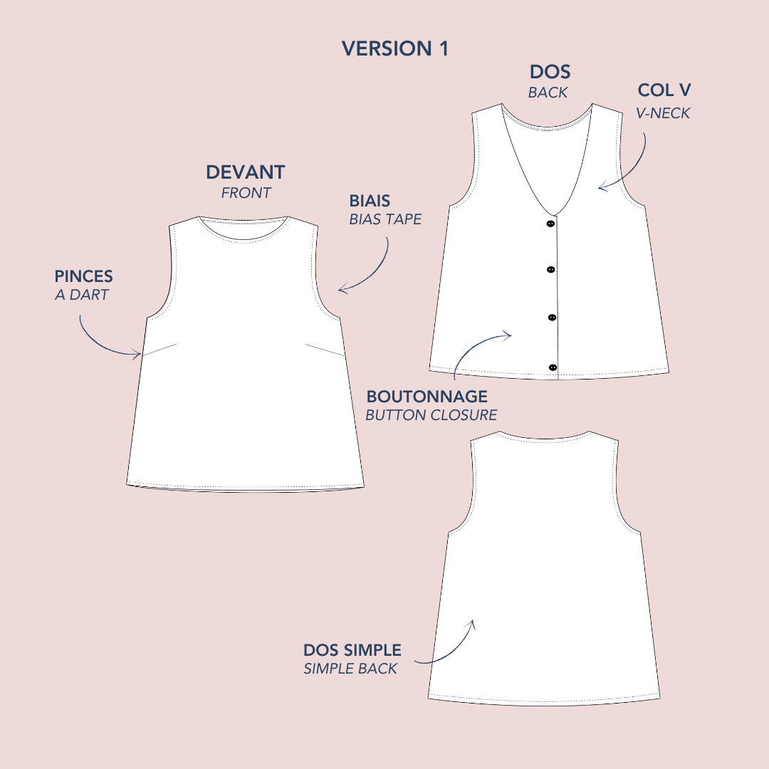 Patron de couture - Alia - vendu à l'unité