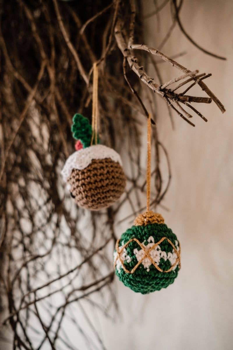 Kit de crochet DIY boules de Noël pays des merveilles