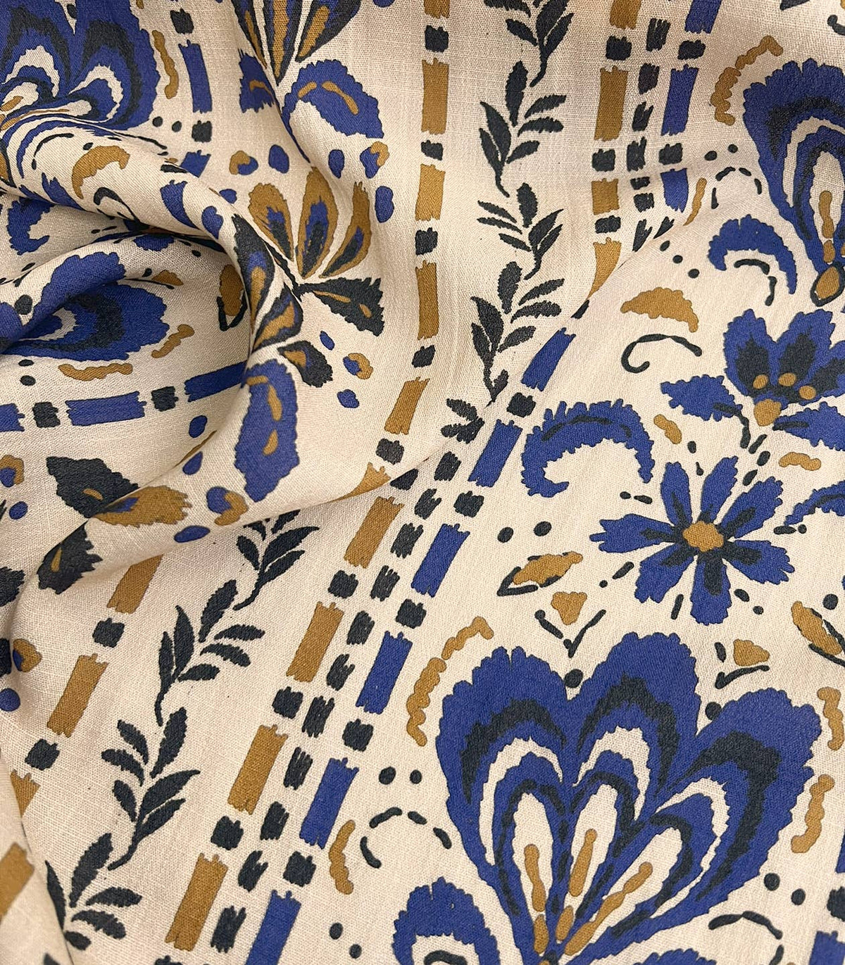 Tissu crêpe viscose Acanthes Flowers – vendu par 50 cm