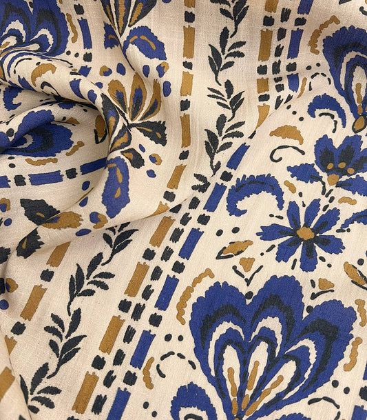 Tissu crêpe viscose Acanthes Flowers – vendu par 50 cm