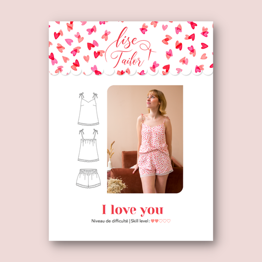 Patron de couture - I love you - vendu à l'unité