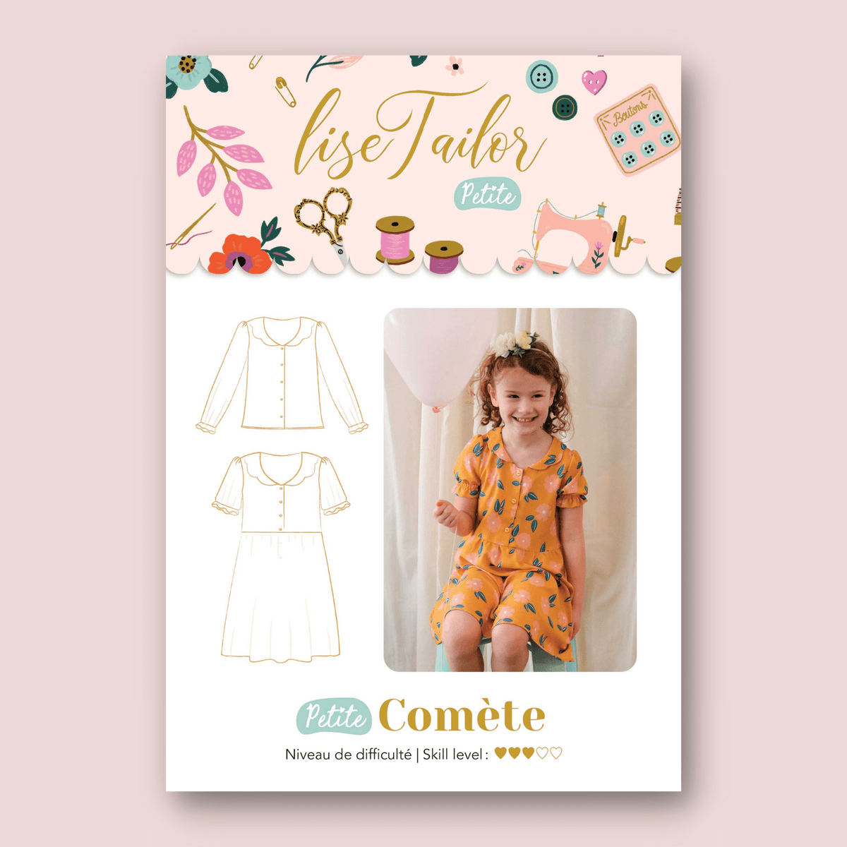 Patron de couture - "Petite" Comète - vendu à l'unité