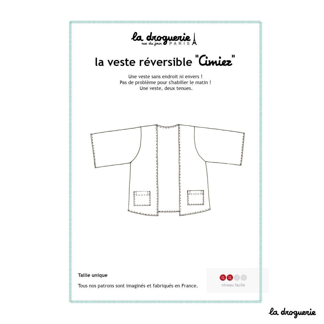 Patron couture de la veste "Cimiez"