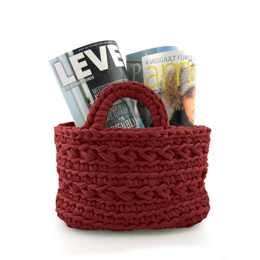 Kit de crochet à faire soi-même Revisto Basket Marsala Bordeux