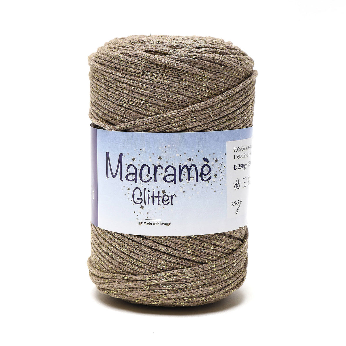 Fil macramé pailleté 2 mm - 250 m