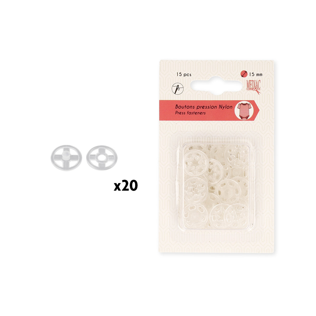 BOUTON PRESSION NYLON N°10*20p -