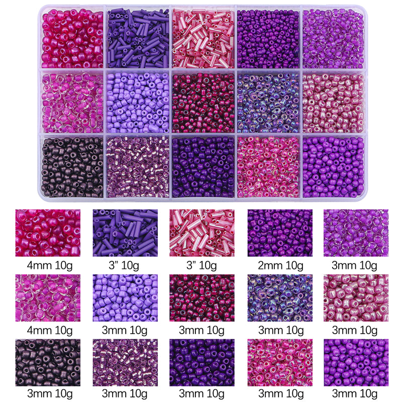 Kit de perles de rocaille en verre