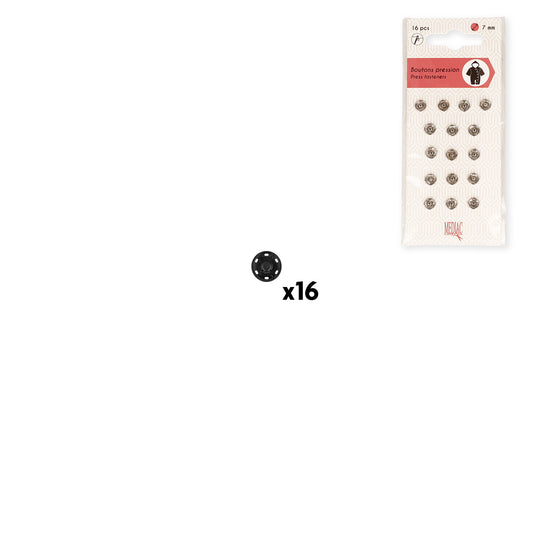 PRESSION A COUDRE N°7 *16p - noir