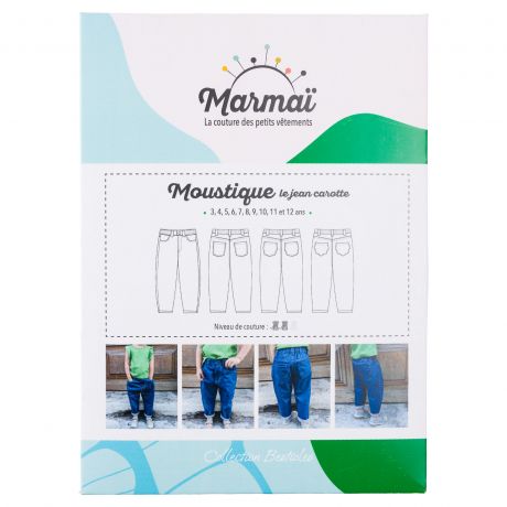 Patron Marmaï jean carotte moustique 3 - 12 ans