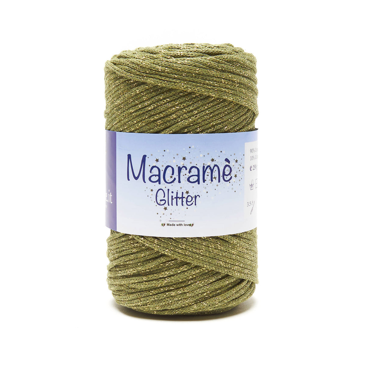 Fil macramé pailleté 2 mm - 250 m