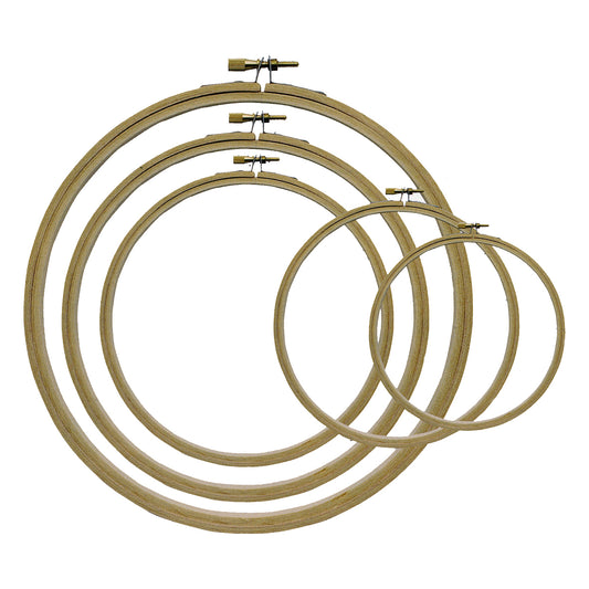 CERCLE A BRODER BOIS 25 cm - bois naturel