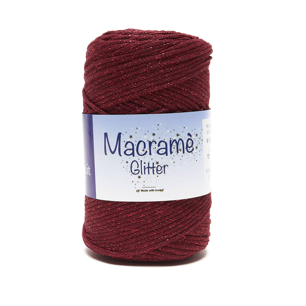 Fil macramé pailleté 2 mm - 250 m