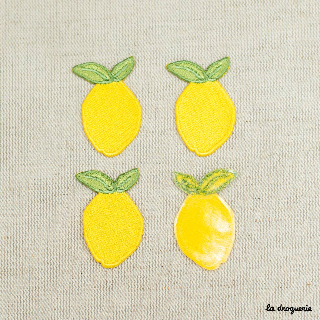 Ecusson fruit citron 40 x 26 mm
