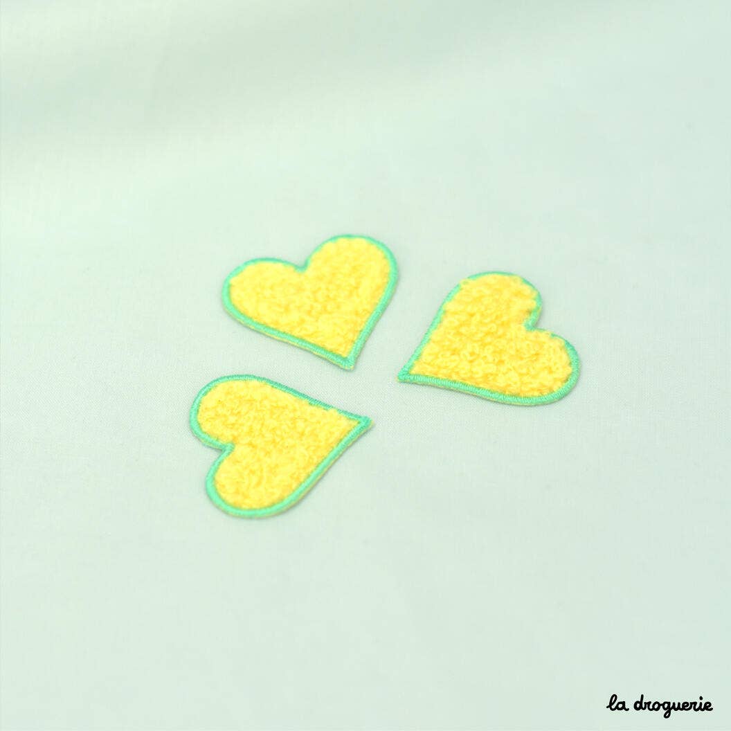 Ecusson "Venice beach coeur" 32 mm: Jaune