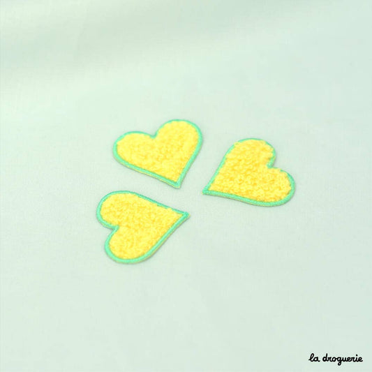 Ecusson "Venice beach coeur" 32 mm: Jaune
